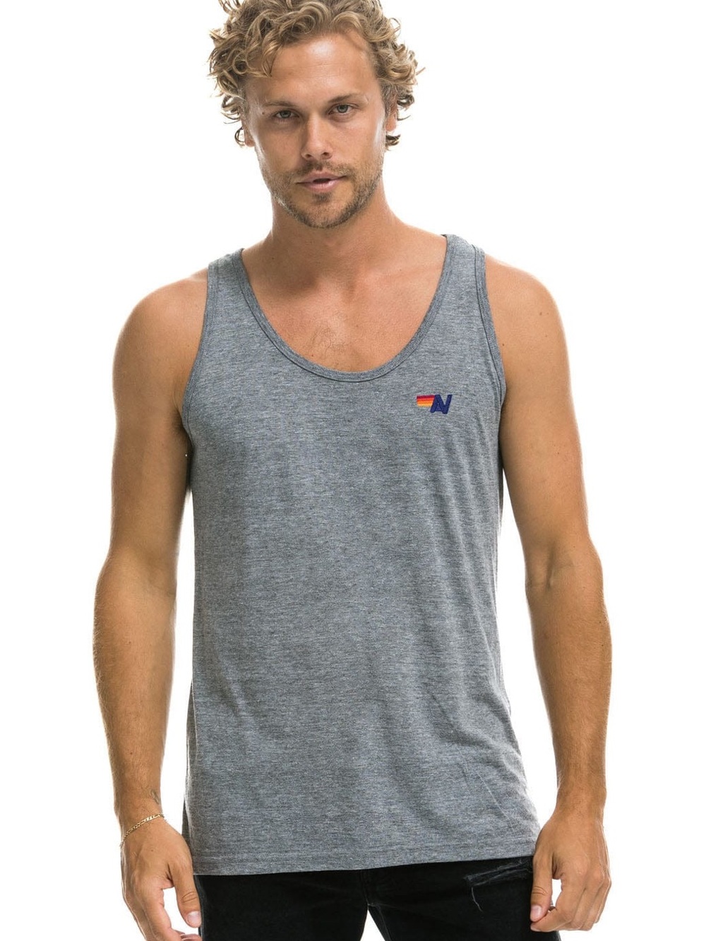 ✨ Aviator Nation Unisex Basic Tank in Heather Grey, Men’s XS